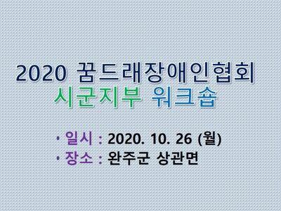 2020 꿈드래장애인협회 시군지부 워크숍